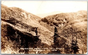 Smugglers Notch From Toll Road Mount Mansfield Vermont RPPC Real Photo Postcard