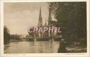 Old Postcard Strassburg Evang Garnisonskirche