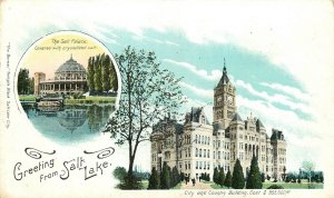 c1905 Salt Lake Utah Palace City County Building  undivided Postcard 25-11645
