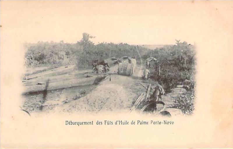 Bénin Dahomey - Débarquement des Fûts d'Huile de Palme à Porto-Novo