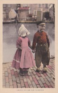 Netherlands Volendam Children In Traditional Costume