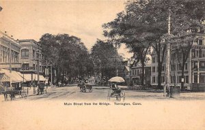 Torrington Connecticut Main Street from the Bridge antique pc DD7178