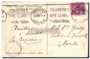 Old Postcard Fougeres La Porte Notre Dame