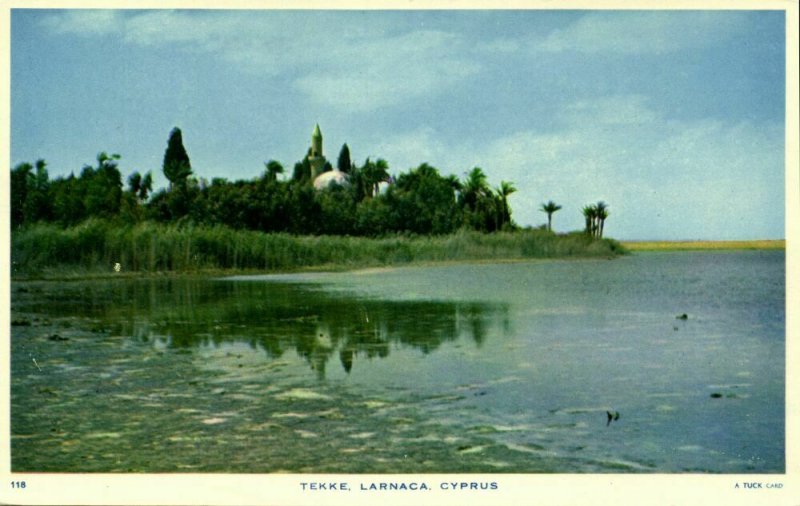 cyprus, LARNACA, Hala Sultan Tekke Mosque, Islam 1960s Raphael Tuck 118 Postcard