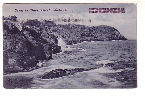 Gray-scale, Bass Point, Nahant, Massachusetts, Metropolitan News 1630 Flag Ca...