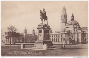 TUCK# 1561; CARDIFF, Glamorgan, Wales, United Kingdom; City Hall & Tredegar S...