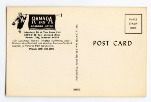 Postcard Ramada Inn Interstate 70 at Van Brunt Kansas City MO Standard View Card 