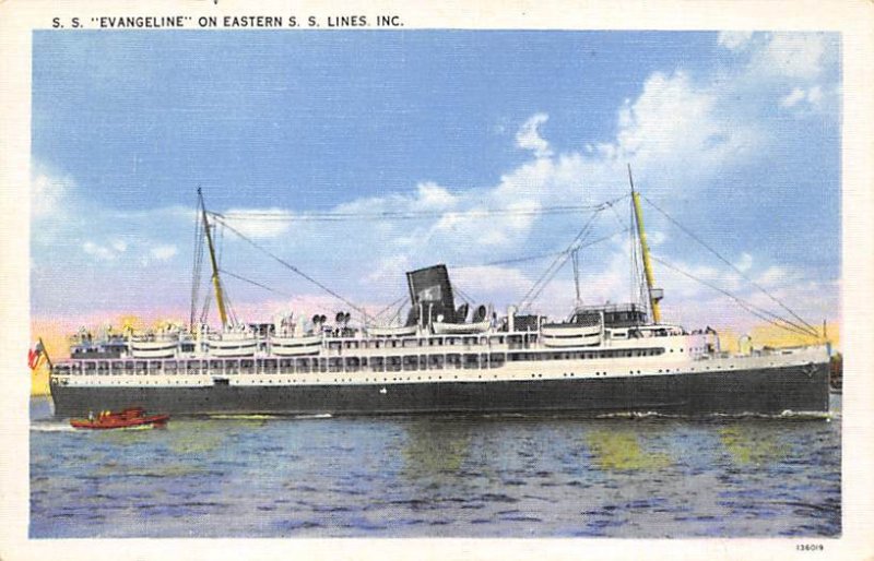 SS Evangeline Eastern Steamship Line Ship Unused 