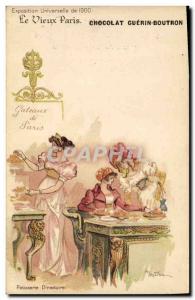 Old Postcard Old Paris Chocolate Guerin Boutron Morocco Street Paris World Ex...