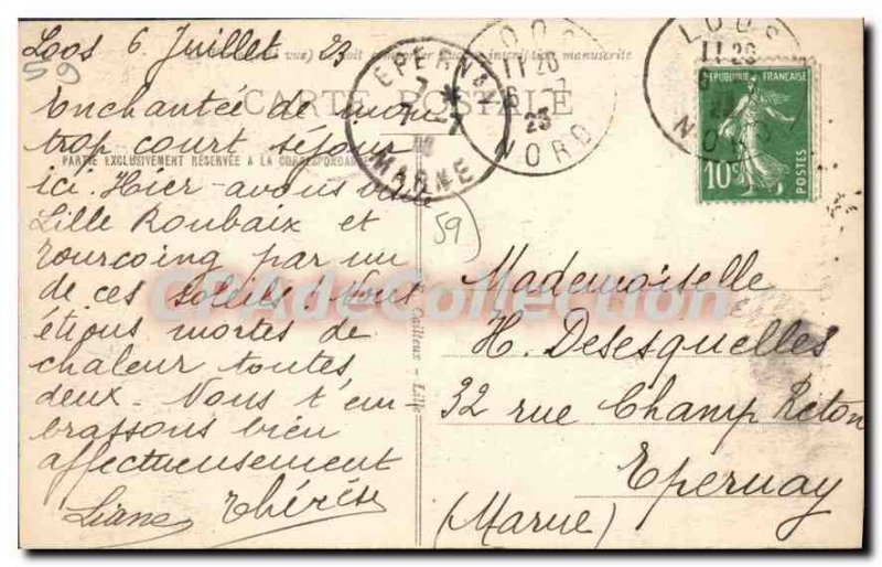 Postcard Old Loos Hotel De Ville