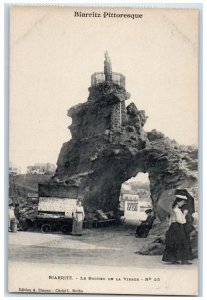 c1940's The Rock Of The Virgin Picturesque Biarritz France Unposted Postcard