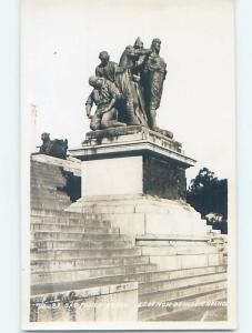 old rppc STATUE BY STEPS Sao Paulo Brazil HM1523