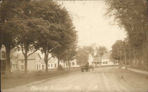 Bingham Maine ME Horse and Wagon Main Road c1910 Real Photo Postcard