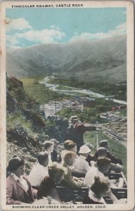 Postcard Finnicular Railway Castle Rock Clear Creek Valley Golden CO