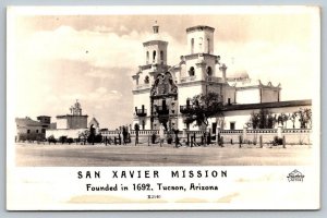 RPPC San Xavier Mission  Tucson  Arizona  Postcard c1930