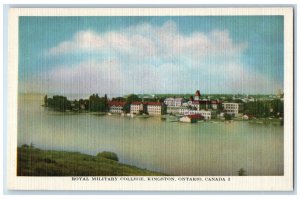 c1940's Royal Military College Kingston Ontario Canada Krom-O-Graph Postcard