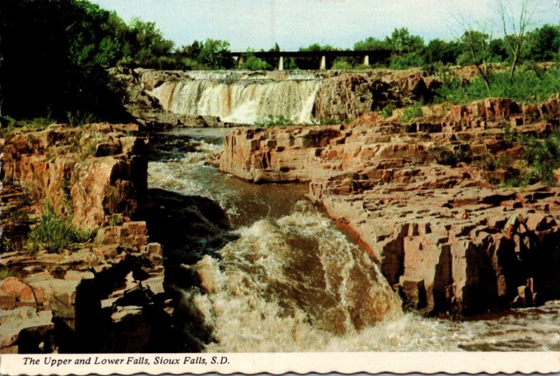 South Dakota Sioux Falls The Upper and Lower Falls On The Big Sioux River