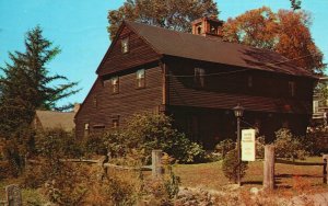 Postcard Old Indian House Built By Ensign John Sheldon  Deerfield Massachusetts