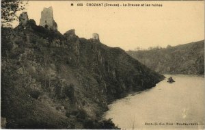 CPA CROZANT - La Creuse et les ruines (121789)