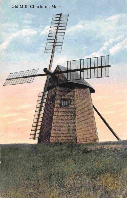 Old Windmill Chatham Cape Cod Massachusetts 1910c postcard