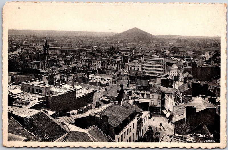 Charleroi Belgium Panorama Buildings Panorama Mountain Postcard