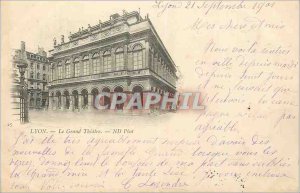 Old Postcard Lyon the large theater (1900 card)