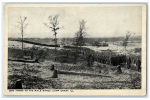 c1920's Hiking To The Rifle Range Scene Camp Grant Illinois IL Unposted Postcard