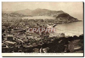 Postcard Old San Sebastian General Vista Desde el Monte Ulia