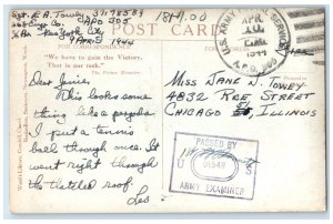 1944 Round HouseChard Somerset England RPPC Photo APO Soldier Mail Postcard