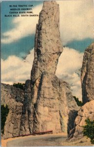 postcard South Dakota - The Traffic Cop, Needles Highway, Custer State Park