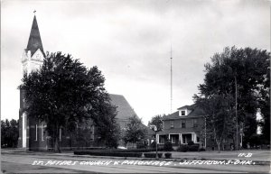 Real Photo Postcard St. Peters Church & Parsonage Jefferson South Dakota~138292