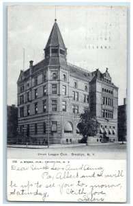 1909 Union League Club Exterior Building Brooklyn New York NY Vintage Postcard