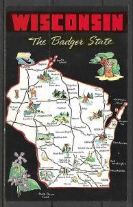 Wisconsin - The Badger State - Welcome - Map - [WI-079]