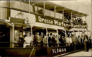 Lot347 grosse hafen rundfahr  sloman real photo ship social history germany