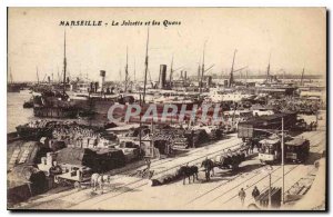 Old Postcard Marseille La Joliette and the Quays