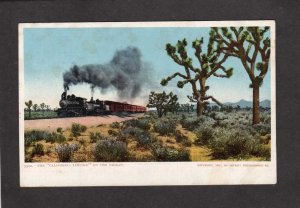 CA California Limited Railroad Train in Desert  California Postcard UDB PC