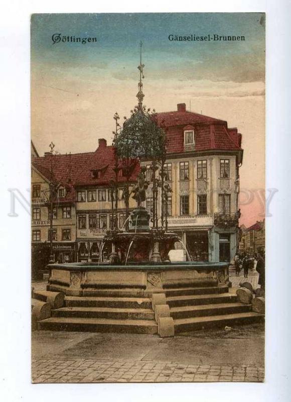 191084 GERMANY GOTTINGEN Ganseliesel Fountain Vintage postcard