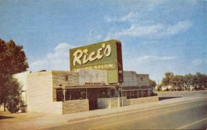 Amarillo Texas Rices Dining Salon Street View Vintage Postcard K35393