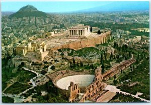 Postcard - The Acropolis as seen by air - Athens, Greece