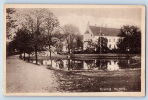 Ryslinge Denmark Postcard Ryslinge Folk High School c1930's Vintage Posted