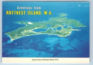 Rottnest Island Aerial View Western Australia 4x6 Postcard