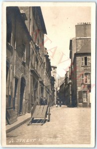 c1910s Brest, France RPPC Street View Real Photo Tanguy Wagon Shop Postcard A161