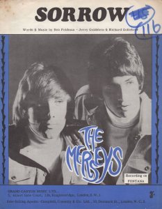 Sorrow The Merseys Rare Sheet Music