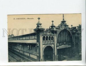 3173127 SPAIN ZARAGOZA Mercado Station Vintage postcard