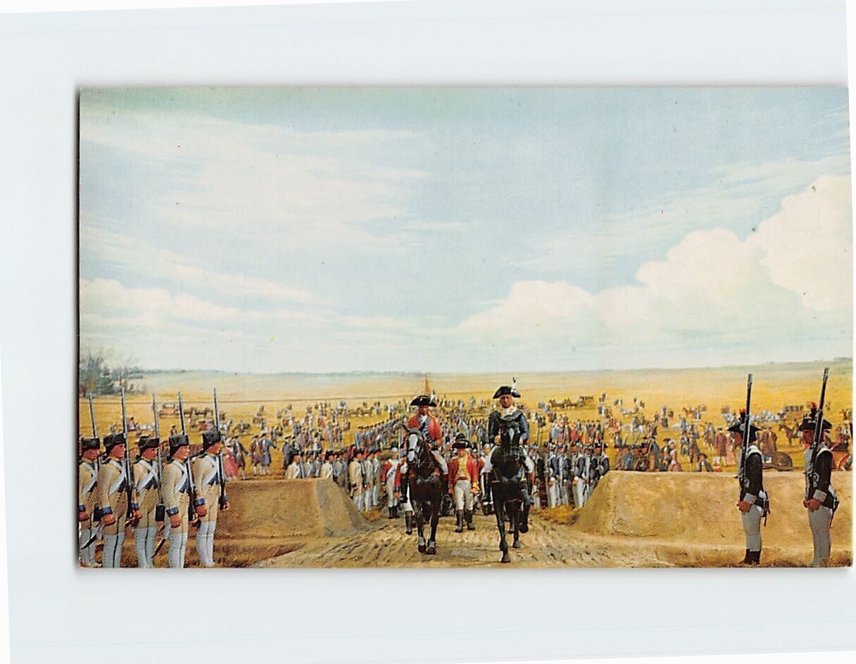 Postcard "The Surrender At Yorktown Diorama", Visitor Center, Yorktown
