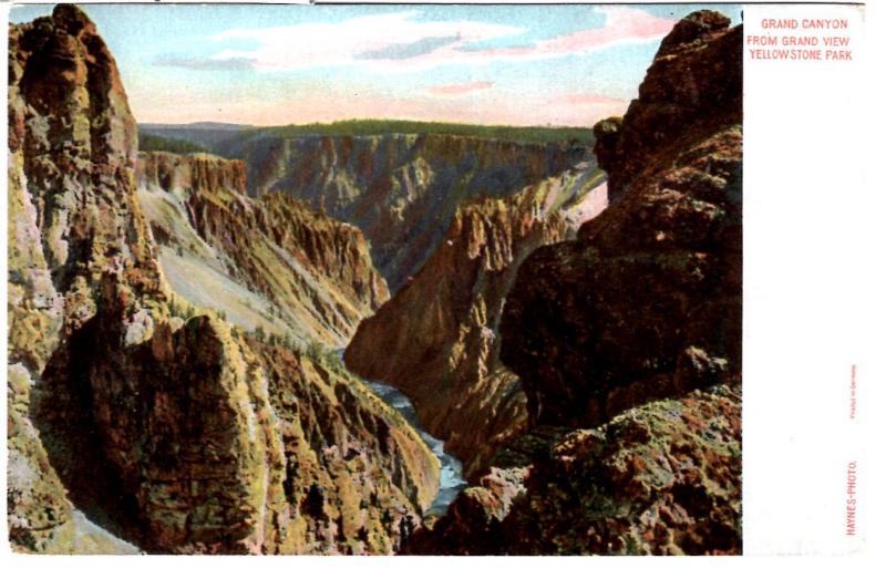 Haynes AUTOCRHOME, Grand Canyon from Grand View, Yellowstone National Park