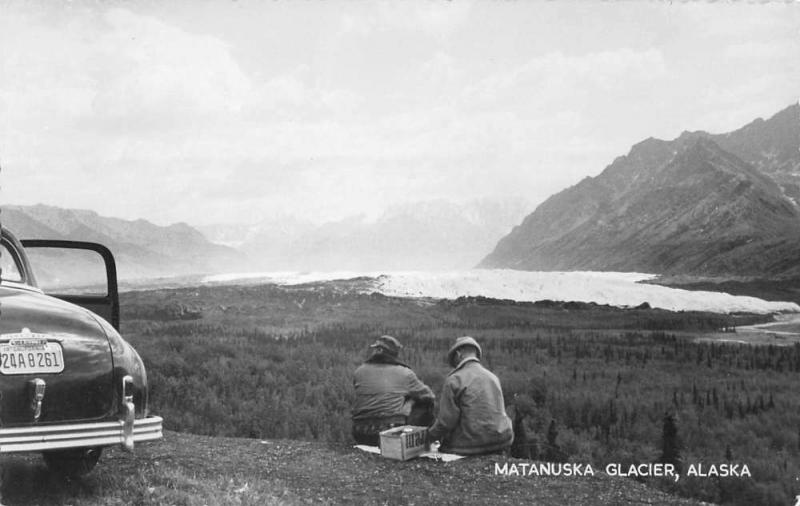 Matanuska Glacier Alaska Scenic View Real Photo Antique Postcard K83259