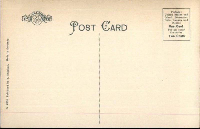 Schenectady NY General Electric Employees & Trolley c1910 Postcard