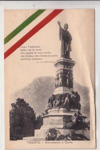 Trento Italy - Monumento a Dante Gabrielle d`Annunzio patriotic poem