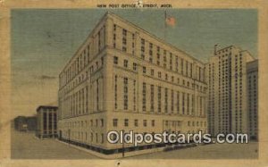 Detroit, Mich USA Post Office Unused pin hole top and bottom edge, light corn...